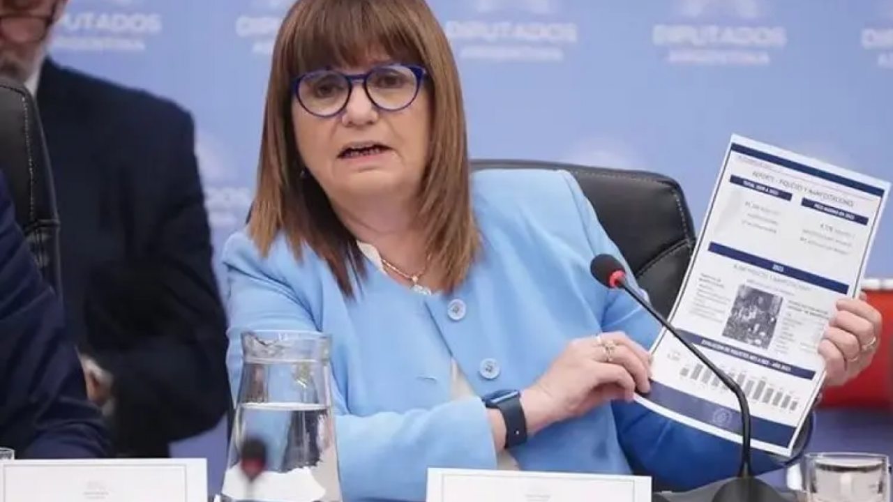 Cámara de Diputados: la ministra Patricia Bullrich expondrá sobre el aumento a los fondos en Seguridad 