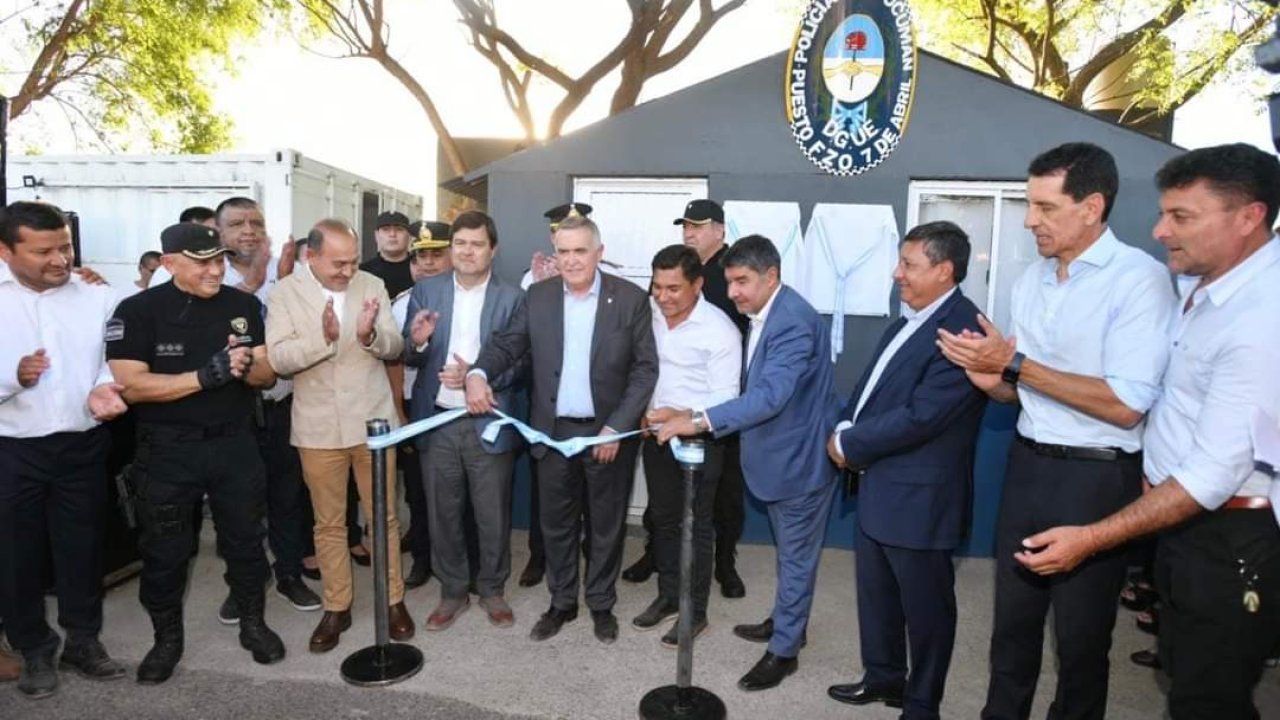 Burruyacú: Jaldo dejó inauguradas obras de remodelacion del Destacamento Policial de 7 de Abril