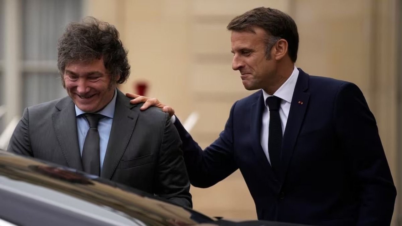 El presidente Javier Milei cenó con el mandatario Emmanuel Macron en la residencia presidencial