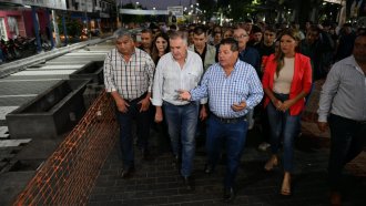 Jaldo supervisó las distintas obras que se llevan a cabo en Famaillá 