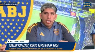 Carlos Palacios, emocionado en su llegada a Boca: &quot;Desde pequeño soy hincha&quot;