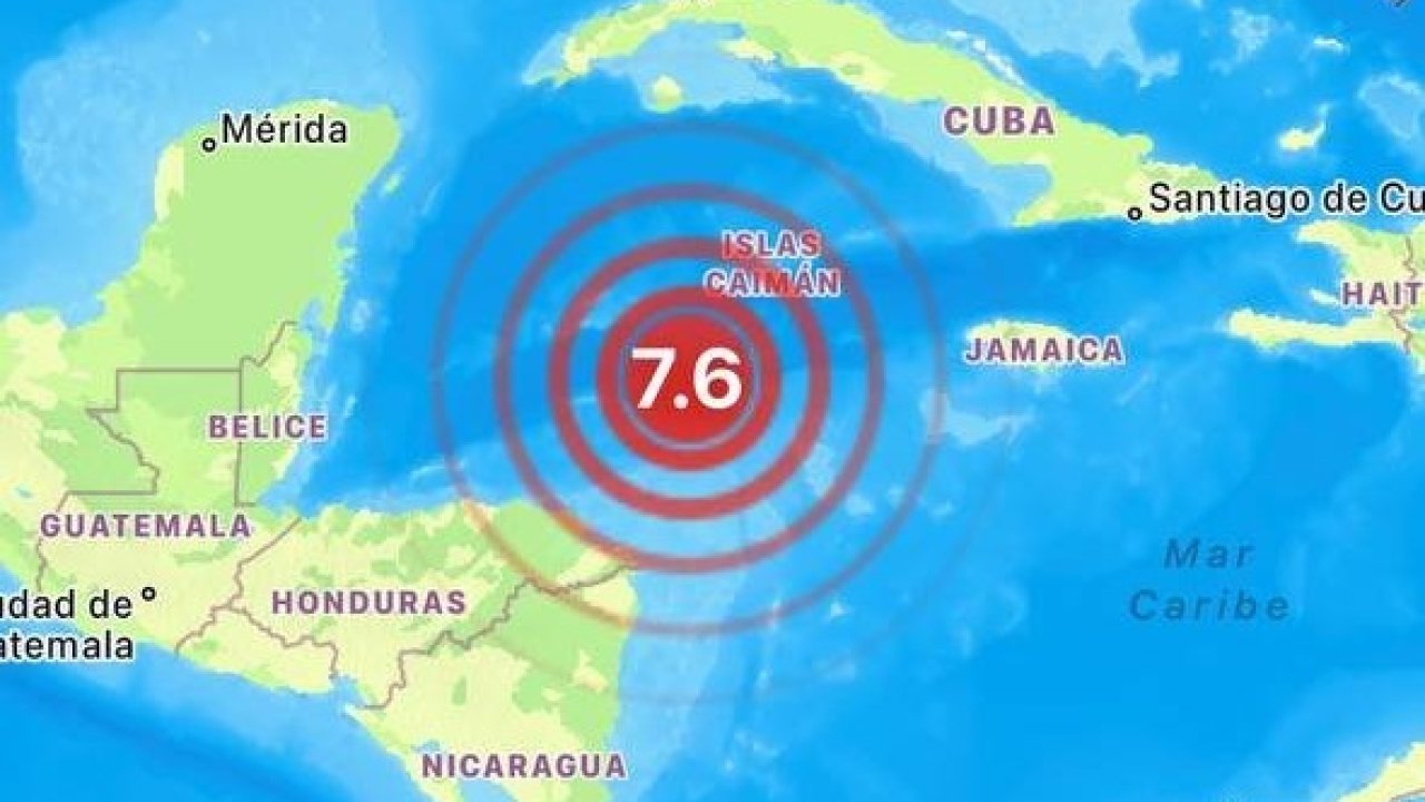  Terremoto de magnitud 7.6 en la Islas Caimán sacudió el mar Caribe