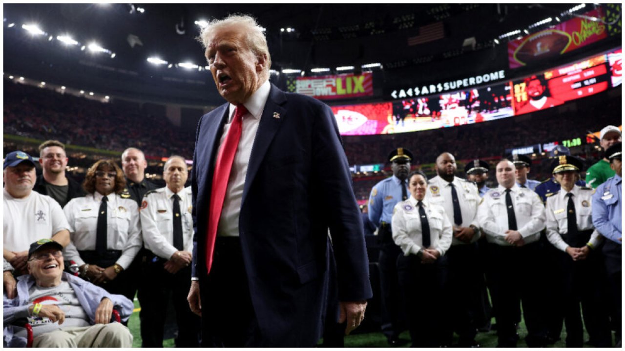 Trump se convierte en el primer presidente en asistir a un Super Bowl