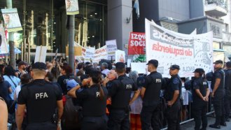 Incidentes en la marcha de los jubilados en el Congreso