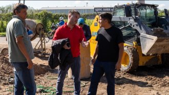Gonzalo Monteros supervisó obras en Los Vallistos