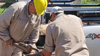 Vipos de Abajo: Se realizó la colocación de una bomba de agua