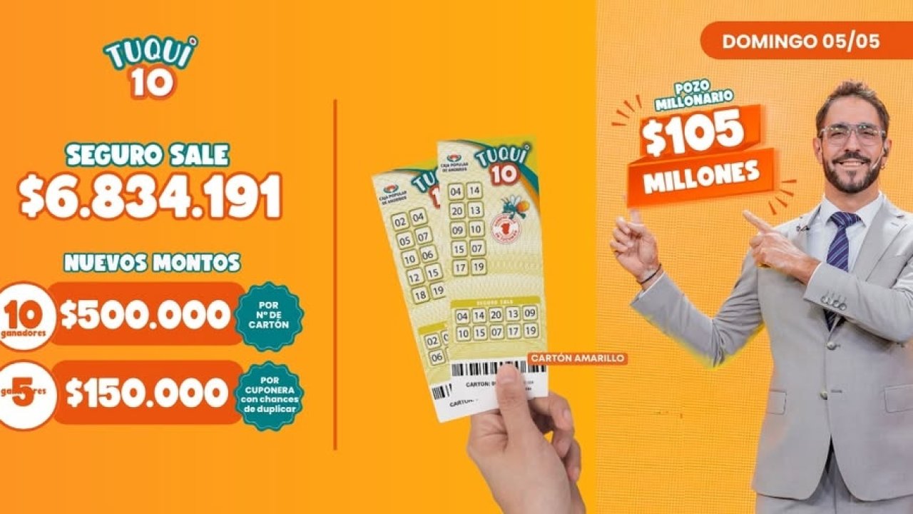 Tuqui 10: Este domingo te puede cambiar la vida con el pozo millonario
