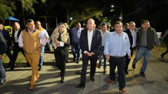 Jaldo supervisó obras de iluminación y agua potable
