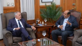 Jaldo recibió al legislador Moreno