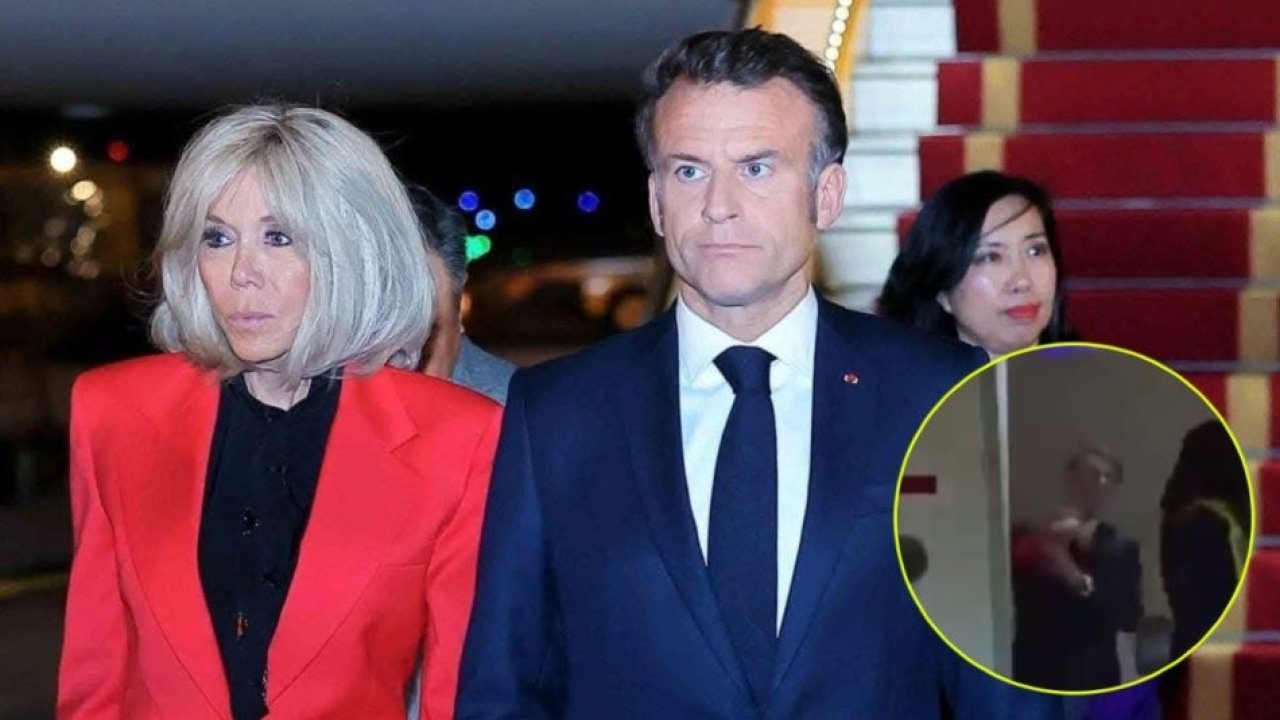 Polémica en Francia: Macron recibió una cachetada de su esposa