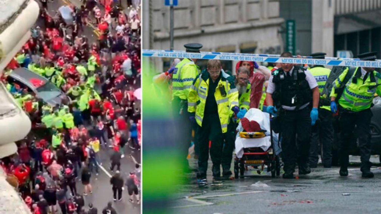 Durante los festejos por el título, un hombre atropelló a hinchas del Liverpool
