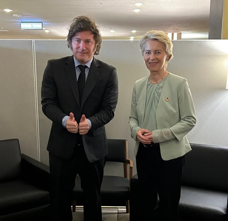 Milei se reunió con la comisionada de la Unión Europea Ursula von der Leyen