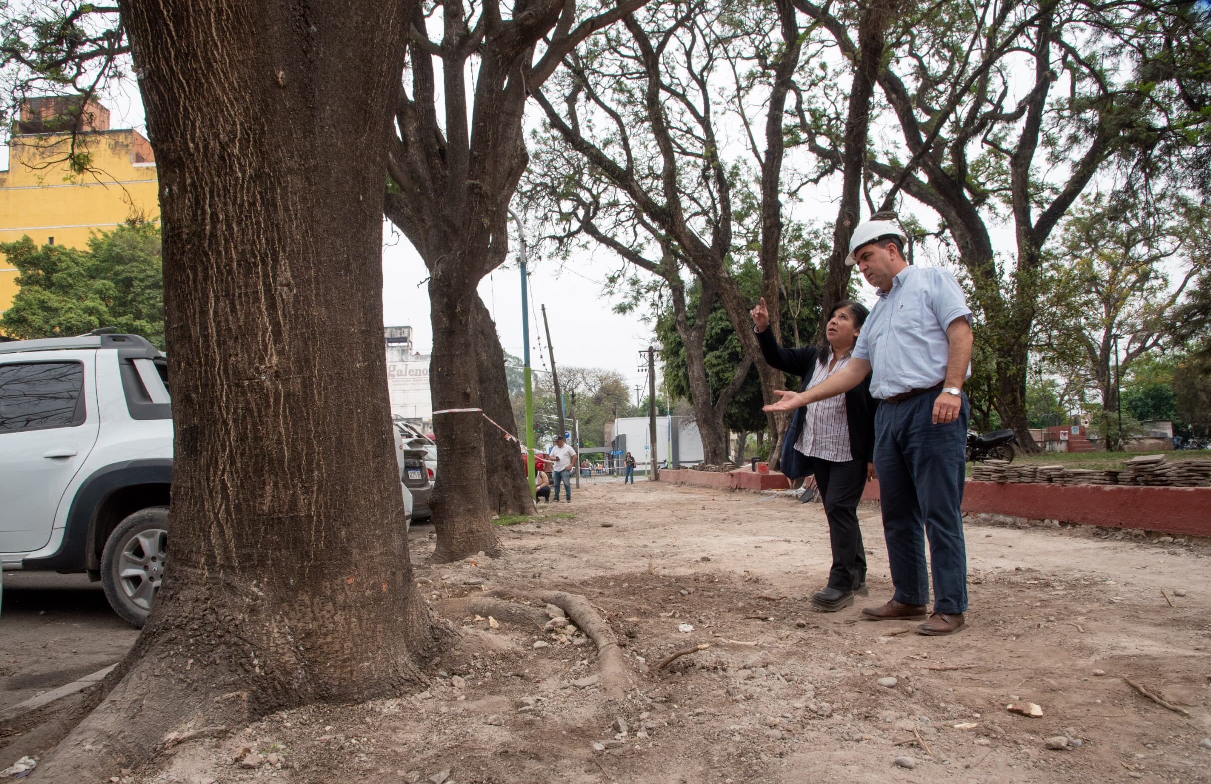 La Municipalidad de la capital lleva adelante obras de revalorización en Plaza Alberdi