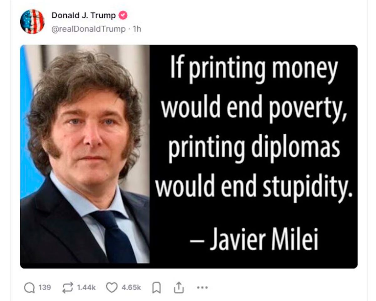 trump respaldo milei